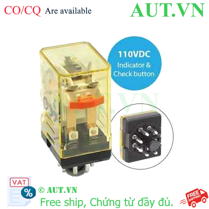 Ảnh của Rơ le công suất IDEC RR2P-ULC DC110 8 chân tròn 10A