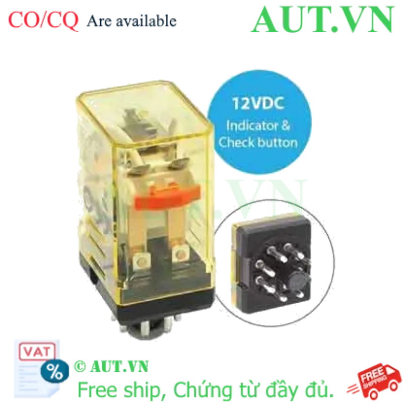 Ảnh của Rơ le công suất IDEC RR2P-ULC DC12 8 chân tròn 10A