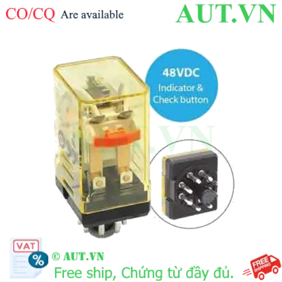 Ảnh của Rơ le công suất IDEC RR2P-ULC DC48 8 chân tròn 10A