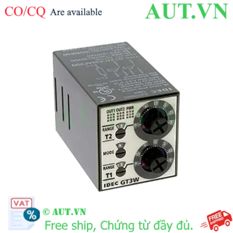 Ảnh của Twin-Timer GT3W-A31AF20N IDEC 100-240VAC, 6h/300h, 8 chân tròn