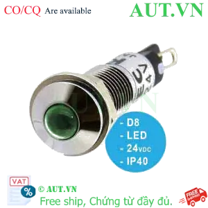 Ảnh của UP8-2488G Đèn báo pha 24VDC IDEC, D8, đèn LED, xanh