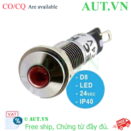 Ảnh của UP8-2488R Đèn báo pha 24VDC IDEC, D8, đèn LED, đỏ