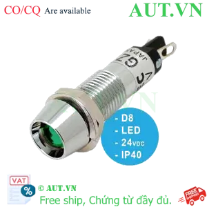 Ảnh của UP8-2489G Đèn báo pha 24VDC IDEC, D8, đèn LED, xanh