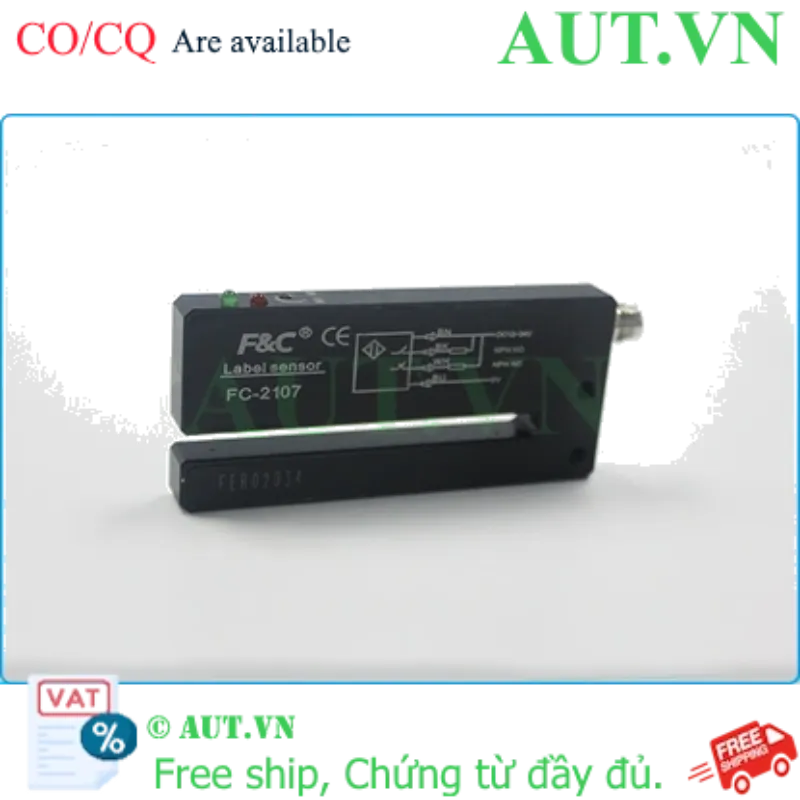 Ảnh của Cảm biến nhãn dán F&C FC-2107P/D – Cảm biến quang dạng khe chính hãng