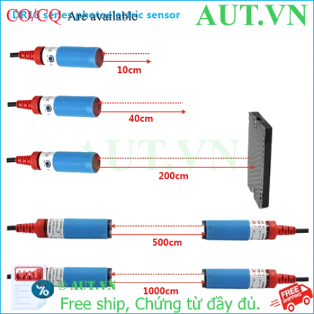 Ảnh của Cảm biến quang điện F&C DR18TI-S500N R2M (Thân M18, 5m, NPN)