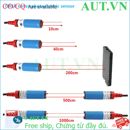 Ảnh của Cảm biến quang điện F&C DR18TI-S500N R2M (Thân M18, 5m, NPN)