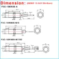 Ảnh của Cảm biến tiệm cận F&C Sensor F3C-18KN08-N R2M (M18, 8mm)
