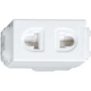 Ảnh của Ổ cắm đơn 2 chấu Panasonic WEV1081-7SW 16A Chính hãng