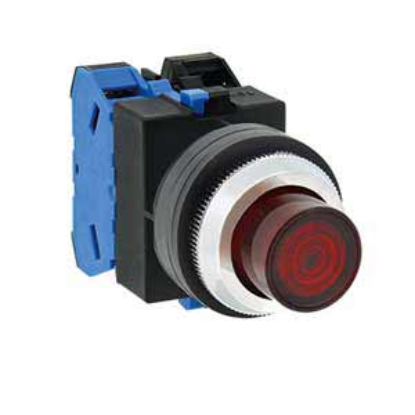 Ảnh của Nút nhấn nhả có đèn IDEC ALS22622DNR 220VAC D25 2NO+2NC (Đỏ)
