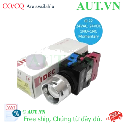Ảnh của Nút nhấn nhả có đèn IDEC ALFW22211DPW 24VAC/DC D22 1NO+1NC (Trắng)