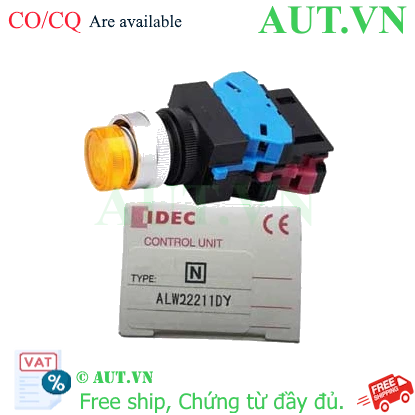 Ảnh của Nút nhấn nhả có đèn IDEC ALW22211DY 24VAC/DC D22 1NO+1NC (Vàng)