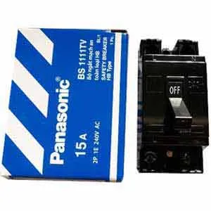 Ảnh của CB cóc 15A BS1111TV Panasonic 2P, 1.5kA, 240VAC
