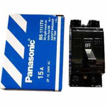 Ảnh của CB cóc 15A BS1111TV Panasonic 2P, 1.5kA, 240VAC