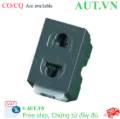 Ảnh của Hạt Ổ Cắm Nhựa Resin Panasonic WEV1081H - 2 Chấu Đa Năng Có Màn Che An Toàn (Đen)