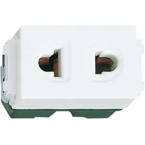 Ảnh của Hạt Ổ Cắm Panasonic WEV1091SW Nhựa Resin - Ổ Cắm Đa Năng 2 Chấu Có Màn Che