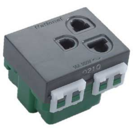 Ảnh của Hạt Ổ Cắm Đa Năng 3 Chấu Panasonic WEV1181H - Nhựa Resin Cao Cấp