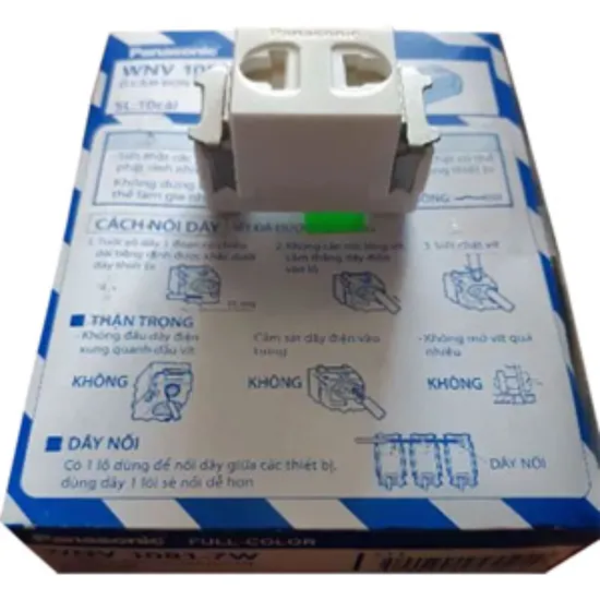 Ảnh của Ổ Cắm Đơn Panasonic WNV1081-7W (2 Chấu, Có Màn Che, 16A) Chính Hãng