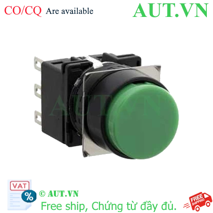 Ảnh của Nút nhấn nhả không đèn IDEC LB1B-M1T5LG D16 1NO+1NC (Xanh)