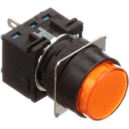 Ảnh của Nút nhấn nhả có đèn IDEC LB1L-M1T14A 24VAC/DC D16 1NO+1NC (Hổ phách)