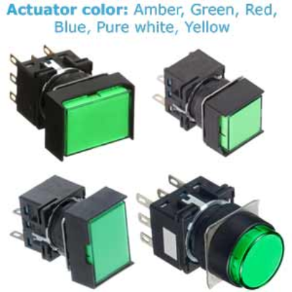 Ảnh của Nút nhấn nhả có đèn IDEC LB4L-M1T14R 24VAC/DC D16 1NO+1NC (Đỏ)