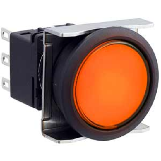 Ảnh của Nút nhấn nhả có đèn IDEC LBW6L-M1T14A 24VAC/DC D22 1NO+1NC (Hổ phách)