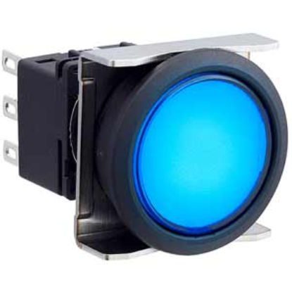 Ảnh của Nút nhấn nhả có đèn IDEC LBW6L-M1T23VS 12VAC/DC D22 2NO+2NC (Xanh)