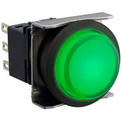 Ảnh của Nút nhấn nhả có đèn IDEC LBW6L-M2T13G 12VAC/DC D22 1NO+1NC (Xanh)