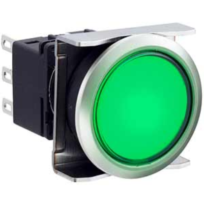 Ảnh của Nút nhấn nhả có đèn IDEC LBW6ML-M1T51G 5VDC D22 1NO+1NC (Xanh)