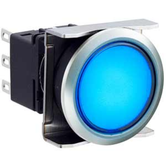 Ảnh của Nút nhấn nhả có đèn IDEC LBW6ML-M1T53S 12VAC/DC D22 1NO+1NC (Xanh)