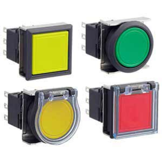 Ảnh của Nút nhấn nhả không đèn IDEC LBW6B-M2T7B D22 3NO+3NC (Đen)