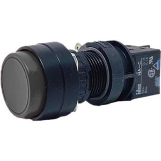 Ảnh của Nút nhấn giữ không đèn IDEC HA1B-A2C5B D16 1NO+1NC (Đen)