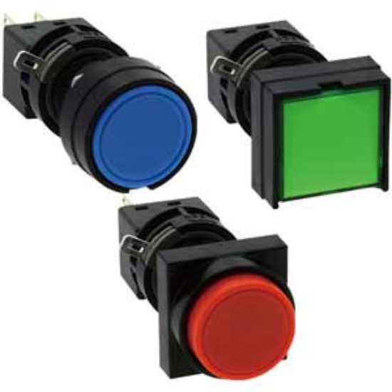 Ảnh của Nút nhấn nhả không đèn IDEC HA3B-M1C1LA D16 1NO+1NC (Hổ phách)