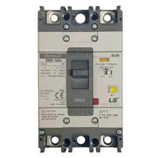 Ảnh của Aptomat chống giật 2 cực LS EBN102c 100A 100/300/500mA .