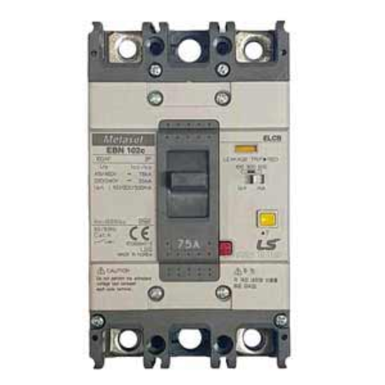 Ảnh của Aptomat chống giật 2 cực LS EBN102c 75A 100/300/500mA .