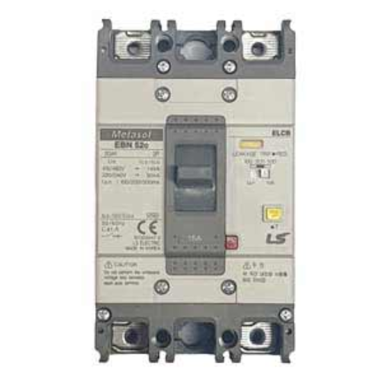 Ảnh của Aptomat chống giật 2 cực LS EBN52c 15A 100/200/500mA .