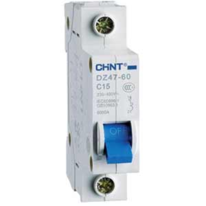 Ảnh của Aptomat CHINT DZ47-60 C15-1P-6kA, 15A, 230V, hàng có sẵn