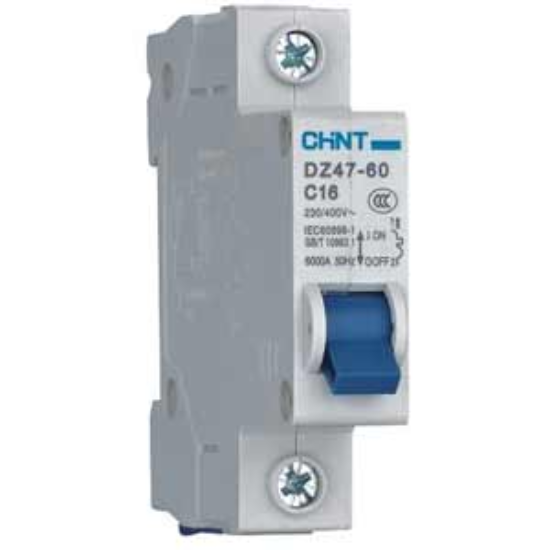 Ảnh của Aptomat MCB DZ47-60 C16-1P-6kA Chint