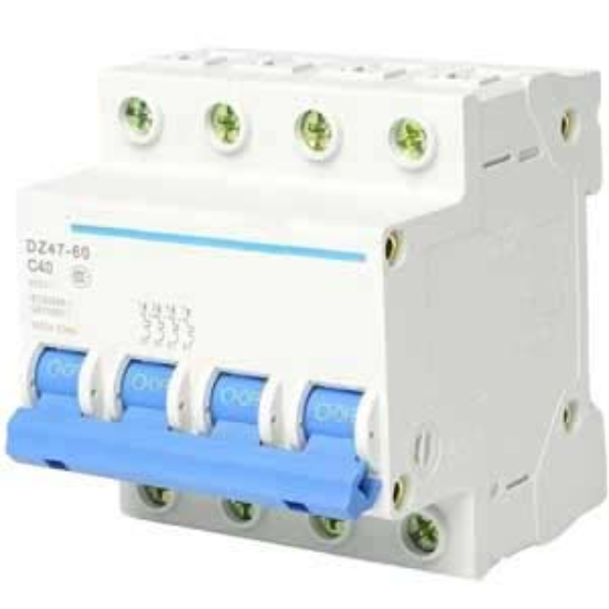 Ảnh của Aptomat cài (MCB) CHINT DZ47-60 C40-4P-3kA 