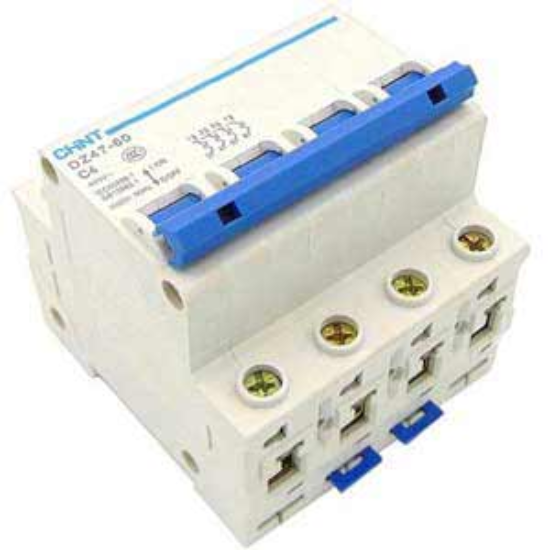 Ảnh của Aptomat cài (MCB) CHINT DZ47-60 C4-4P-4.5kA 
