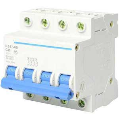 Ảnh của Aptomat cài (MCB) CHINT DZ47-60 C40-4P-4.5kA 