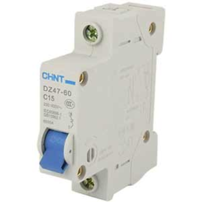 Ảnh của Aptomat cài (MCB) CHINT DZ47-60 C15-1P-4.5kA 