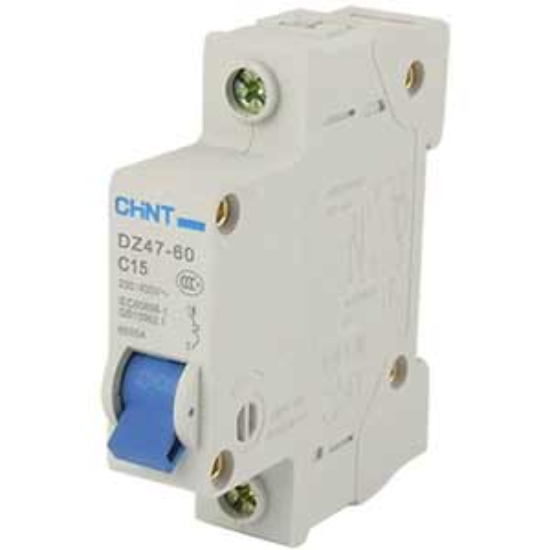 Ảnh của Aptomat cài (MCB) CHINT DZ47-60 C15-1P-4.5kA 