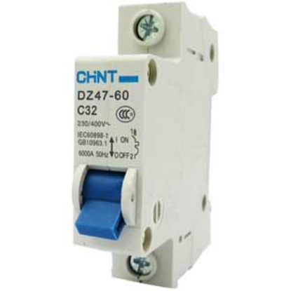 Ảnh của Aptomat cài (MCB) CHINT DZ47-60 C32-1P-6kA 
