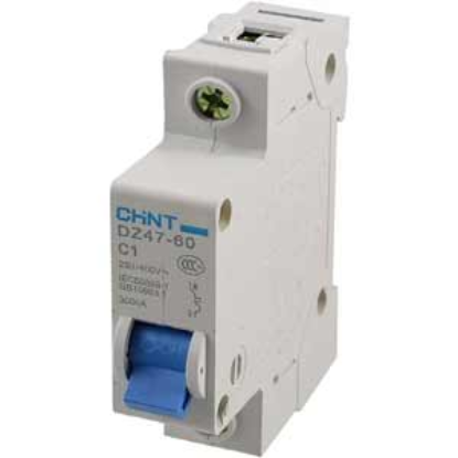 Ảnh của Aptomat cài (MCB) CHINT DZ47-60 C1-1P-3kA 