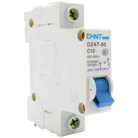 Ảnh của Aptomat cài (MCB) CHINT DZ47-60 C10-1P-3kA 