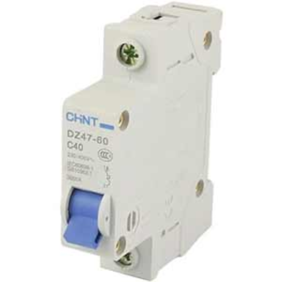 Ảnh của Aptomat cài (MCB) CHINT DZ47-60 C40-1P-3kA 