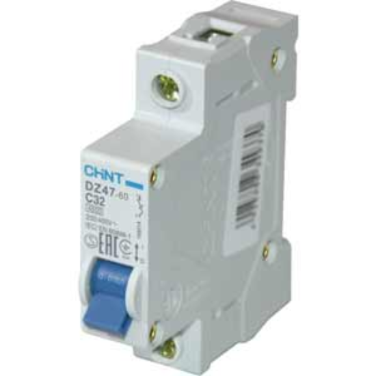 Ảnh của Aptomat cài (MCB) CHINT DZ47-60 C32-1P-4.5kA 