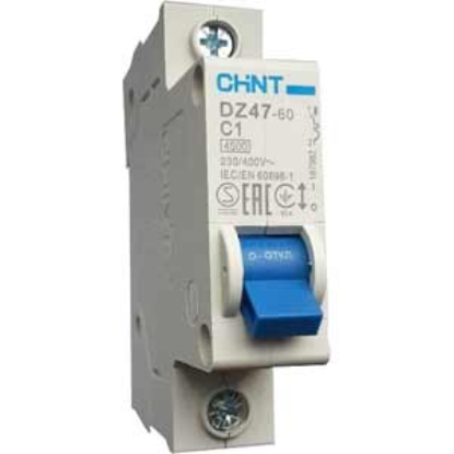 Ảnh của Aptomat cài (MCB) CHINT DZ47-60 C1-1P-4.5kA 