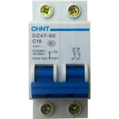 Ảnh của Aptomat cài (MCB) CHINT DZ47-60 C16-2P-6kA 
