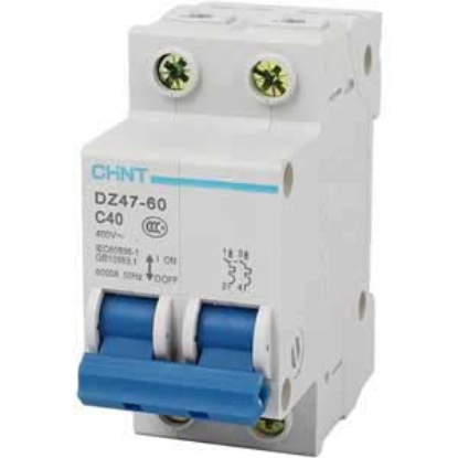 Ảnh của Aptomat cài (MCB) CHINT DZ47-60 C40-2P-6kA 